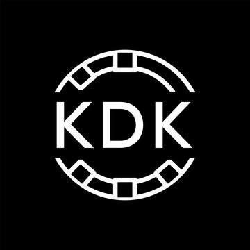 Clean Line Art Monogram Emblem for Brands, KDK Later Logo, Unique Letter  Logo with Circular Motif, 
