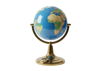Isolated globe of world countries, cartography tool for education, learning geography
