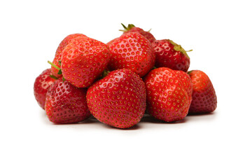 Fresh group of berries isolated on a white background.