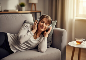 Mindfulness audio for home relaxation and sleep support used in wellness subscriptions, meditation apps or audiobook services, podcast platforms and mental health newsletters