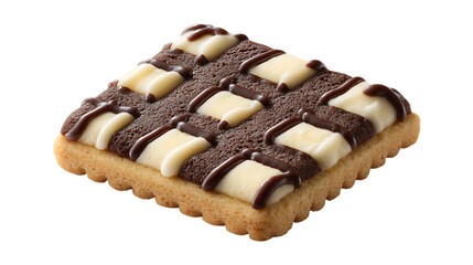 chocolate biscuit isolated on white