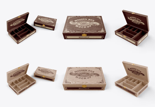 Wooden Box Mockup