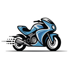 Sport Motorcycle Icon Vector – Speed Silhouette for Motorsports, Racing & Transportation Design