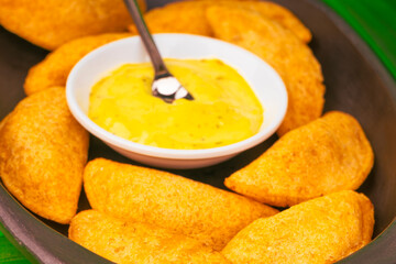 Fried empanadas, typical Colombian food