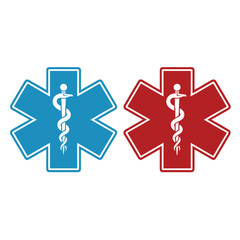 Star of Life Icon Vector – Emergency Medical Symbol for Healthcare, EMS & First Responder Design