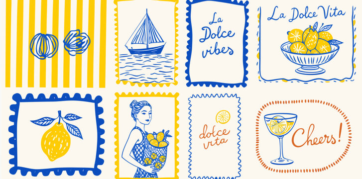 Celebrating la dolce vita with cheerful designs of lemons and sailing adventures