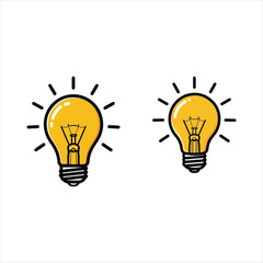 Creative light bulb idea and innovation symbol