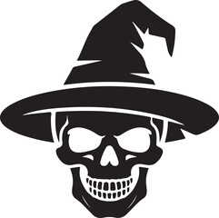 Halloween Skull Bats Bones Grass Black White Design Spooky Scary Horror