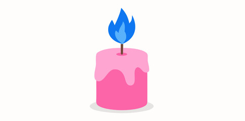 Colorful candle with a vibrant flame adds charm to any cozy setting during a quiet evening