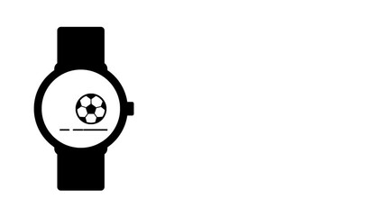 A smartwatch displaying a soccer ball symbolizes sports monitoring, teamwork, and passion through digital performance and athletic analysis tools - Powered by Adobe