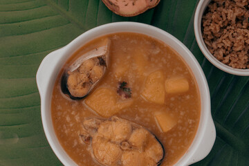 Sancocho soup typical Colombian fish food