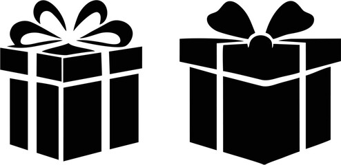 Gift Boxes Silhouette Icon