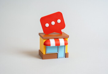 Store and comment. Reviews and feedback about businesses on maps and social media. Online reputation, customer satisfaction, and service quality control
