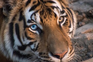 Fototapeta premium Tiger with Heterochromia