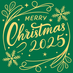 christmas greeting card, festive card,, Merry Christmas Typography Design, Vector illustrations, Cultural & Religions, Vector art Design, Christmas-2025