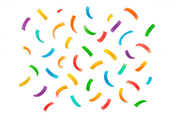 Colorful confetti falling, celebrating happiness, party, festival, birthday, carnival, event, abstract background with transparent overlay