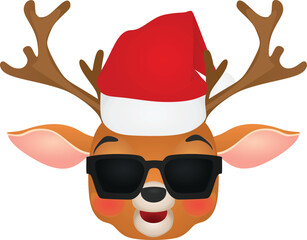 Cute deer icon. vector illustration
