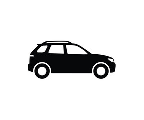 Modern SUV car silhouette vector icon, Crossover, Travel, and transportation vehicle design