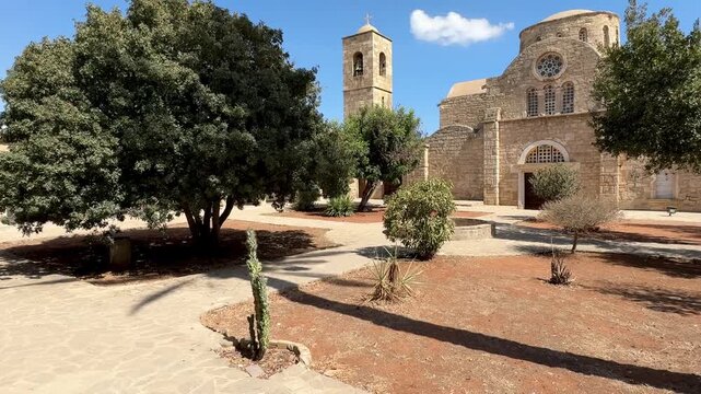 Tuzla, Cyprus - October 4, 2025: St Barnabas Monastery and icon museum