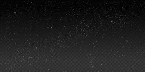 Golden sparks and stars on a transparent background. Magical glow, golden dust and shiny Christmas bokeh effect.