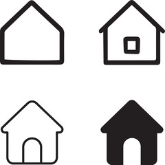 Minimal Home Icon Vector Design.