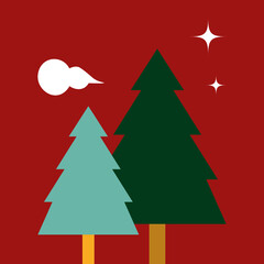 Serene Winter Forest Scene