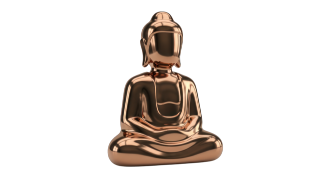 Bronze Buddha Statue in Meditative Seated Position.
