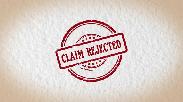 CLAIM REJECTED stamp style word