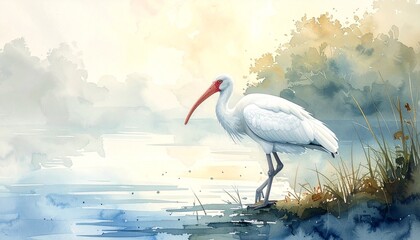 Naklejka premium Ibis am See