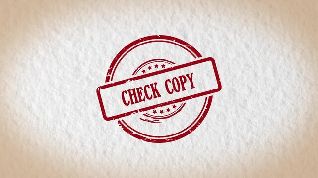 CHECK COPY stamp style word