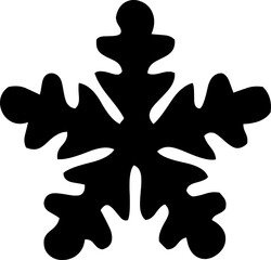 Snowflake Silhouette Winter Icon