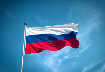 flag of russia render 3D
