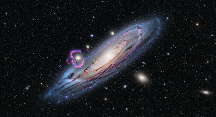 Andromeda Galaxy in vivid cosmic display.