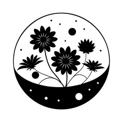 flowers in floating bubbles