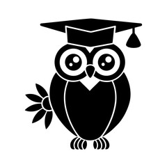 owl with graduation cap and flower crown for kids