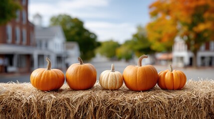 Bright and inviting seating area features pumpkins and flowers, creating a warm atmosphere perfect for autumn gatherings