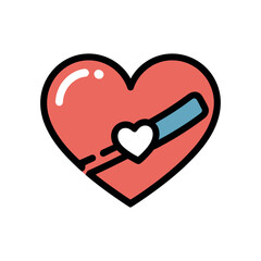 Heart icon vector on White Background ,Vector Art Illustration on white background.