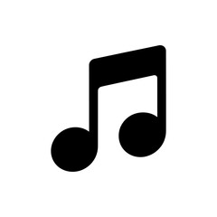Music note icon vector on White Background ,Vector Art Illustration on white background.
