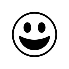 Smiling face icon vector on White Background ,Vector Art Illustration on white background.