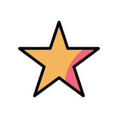 Star icon vector on White Background ,Vector Art Illustration on white background.