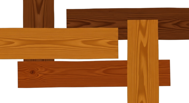Interlocking Wooden Planks with Varied Grain and Tonal Variations.