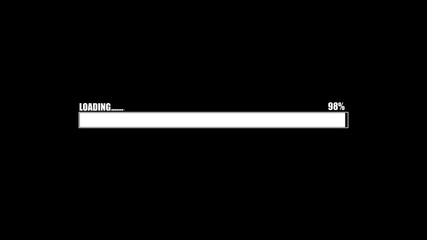 loading bar animation with glitch effect. Futuristic updating progress bar with glitch effect and black background.  - Powered by Adobe