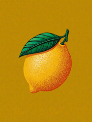 Vibrant Orange Fruit on Yellow Background