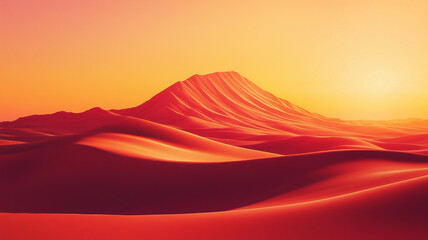 Desert dunes concept poster. Desert nature landscape background. AI artwork.