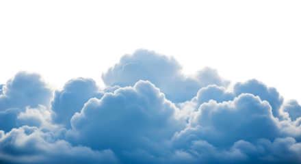 Serene and peaceful sky filled with fluffy clouds. No background PNG high resolution image.