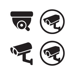 security camera icon vector for surveillance and monitoring