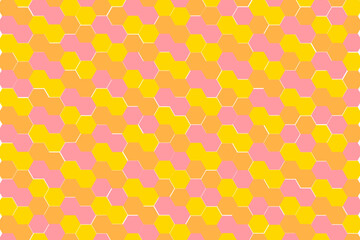 Geometric Honeycomb Pattern in Warm Colors Modern Abstract Background Texture Design