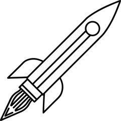 Rocket Ship in Flight Icon spaceship space