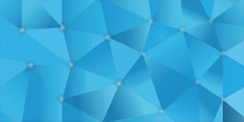 Blue Geometric Polygon Background With Soft Light Highlights For Tech, Business And Design