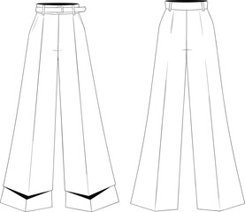 Technical flat sketch vector illustration of a long-sleeve utility jacket with four button patch pockets, front and back view for apparel design, CAD templates, and fashion production.